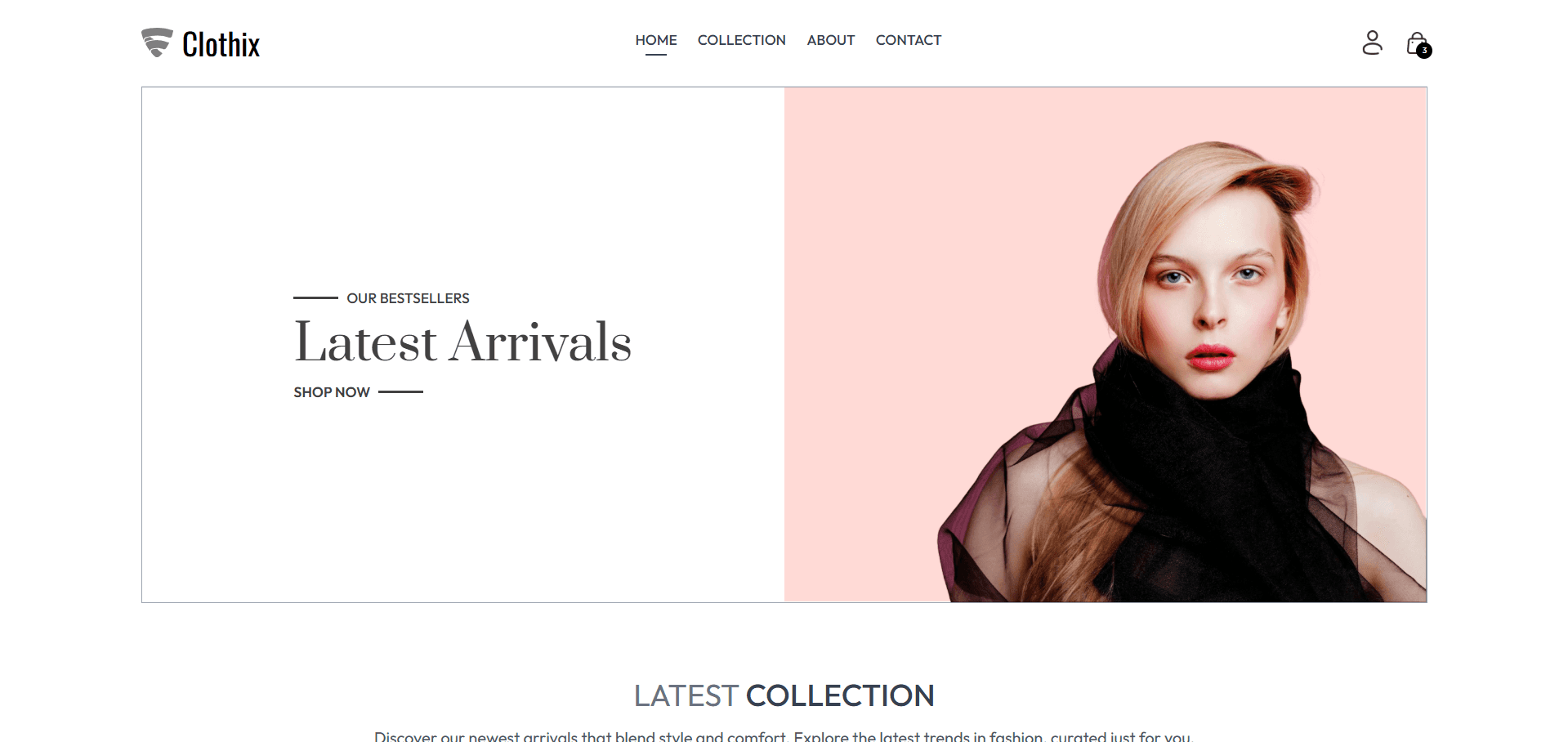 Clothix Landing Page